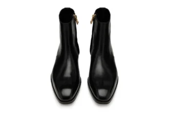 Bottes à fermeture éclair Elkan en cuir bruni