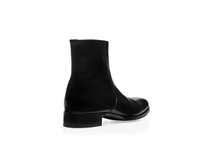 Bottes à fermeture éclair Elkan en cuir bruni