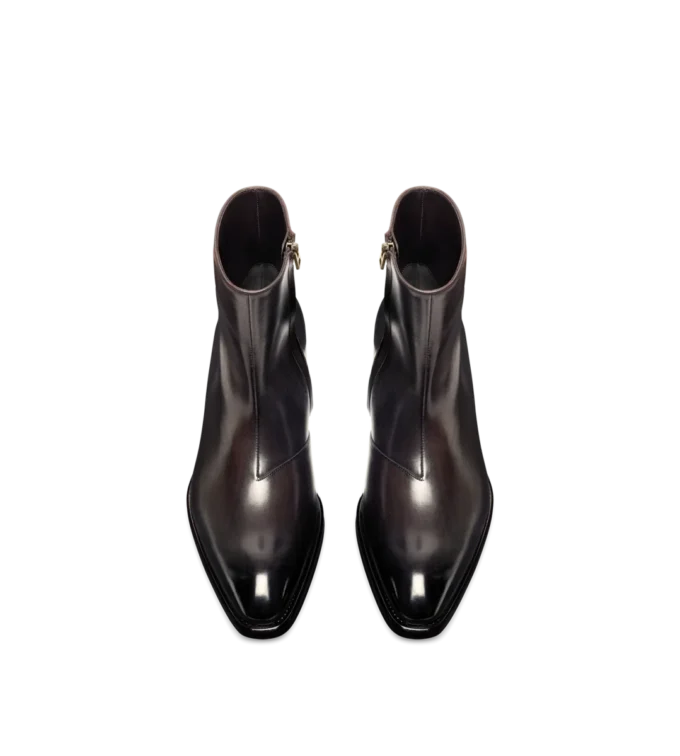 Bottes Vincent en cuir bruni Bottes Vincent en cuir bruni