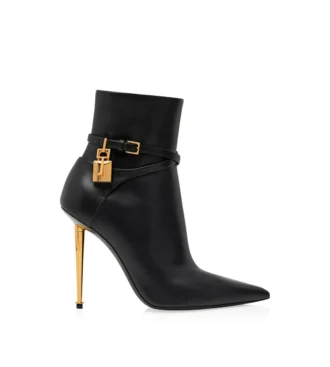 Bottines en cuir avec cadenas