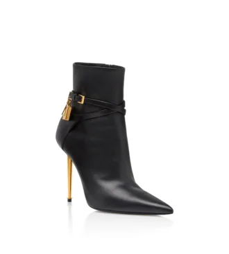 Bottines en cuir avec cadenas