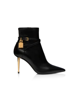 Bottines en cuir avec cadenas 85 mm