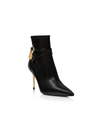 Bottines en cuir avec cadenas 85 mm