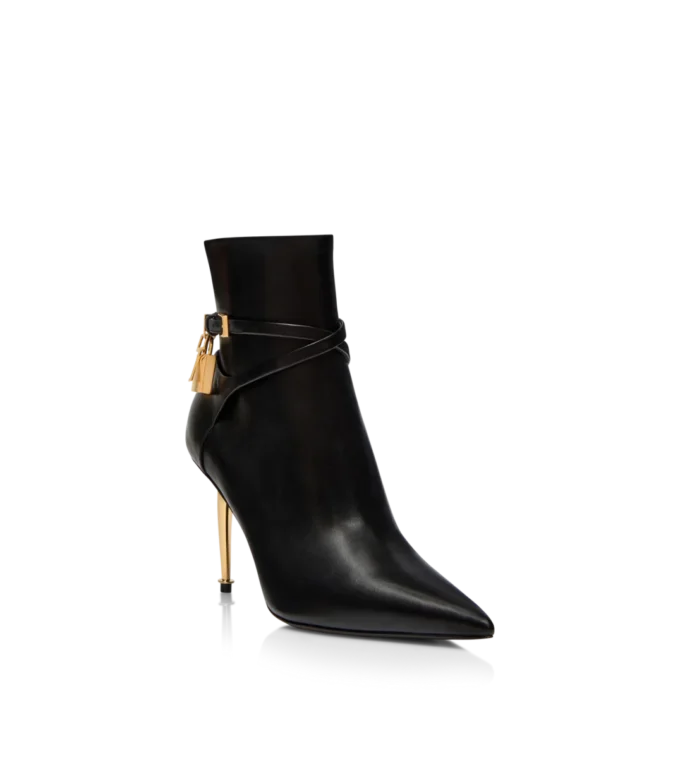 Bottines en cuir avec cadenas 85 mm Bottines en cuir avec cadenas 85 mm