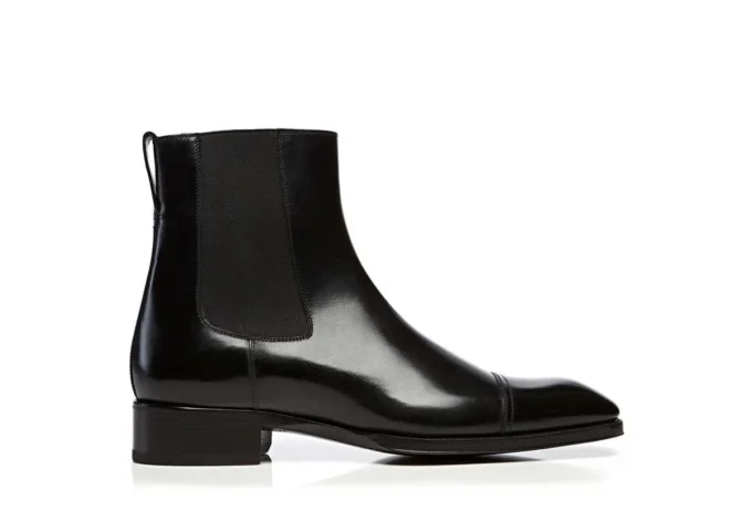 Bottines Gianni en cuir bruni