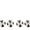 Boutons de manchette ronds en diamant