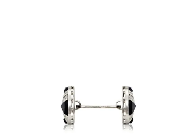 Boutons de manchette ronds en diamant