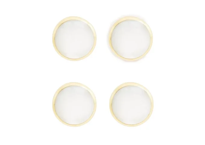 Boutons de manchette ronds en nacre