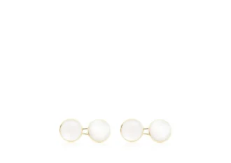 Boutons de manchette ronds en nacre