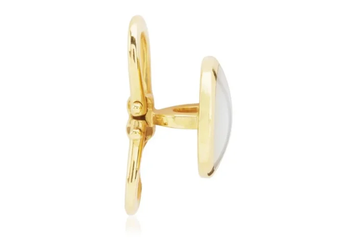 Boutons de manchette ronds en nacre