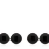 Boutons de manchette ronds en onyx