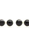 Boutons de manchette ronds en onyx
