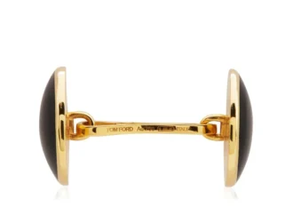 Boutons de manchette ronds en onyx