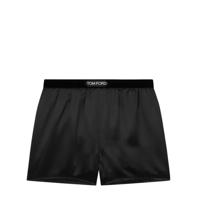 Boxer en satin de soie extensible