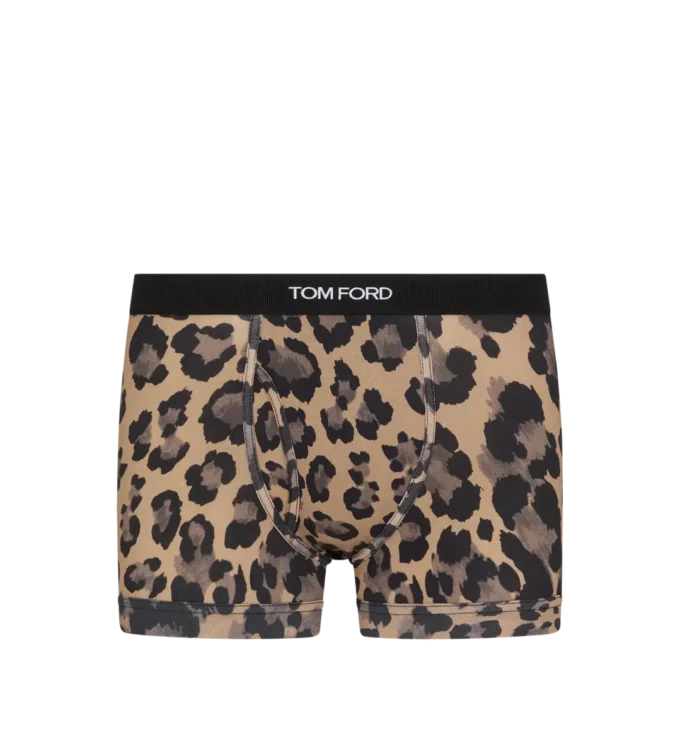 Boxers en coton imprimé léopard Boxers en coton imprimé léopard