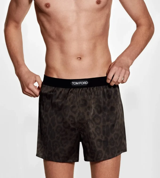 Boxers en soie Cheetah Boxers en soie Cheetah