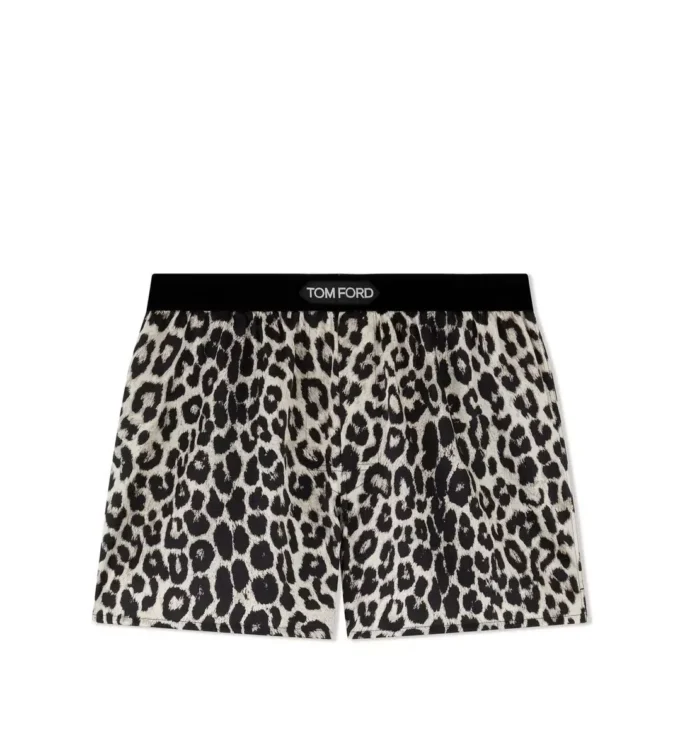 Boxers en soie Snow Leopard Boxers en soie Snow Leopard