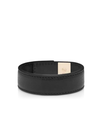 Bracelet à boucle en cuir grainé souple