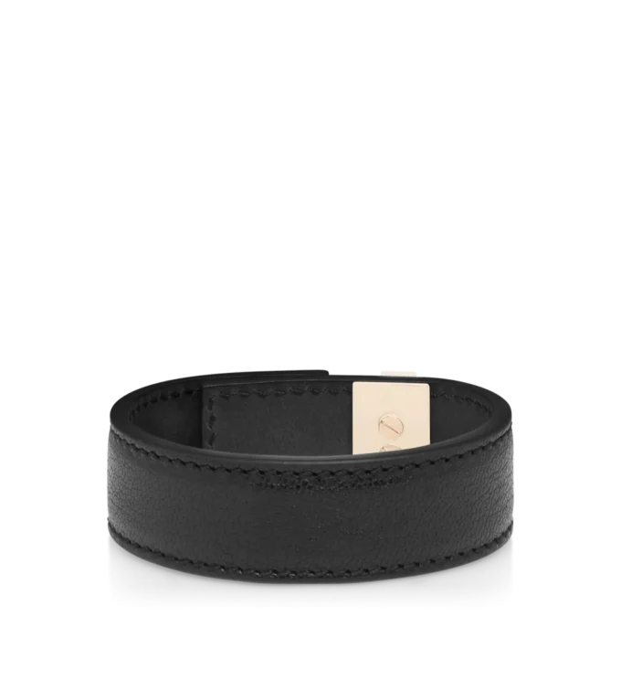 Bracelet à boucle en cuir grainé souple Bracelet à boucle en cuir grainé souple