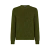 Cardigan demi-long en mérinos à col rond