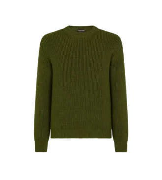 Cardigan demi-long en mérinos à col rond