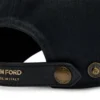 Casquette en toile et cuir lisse