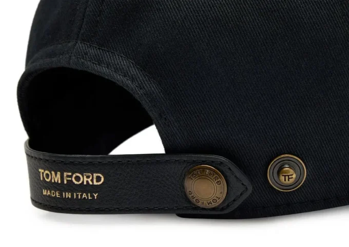 Casquette en toile et cuir lisse