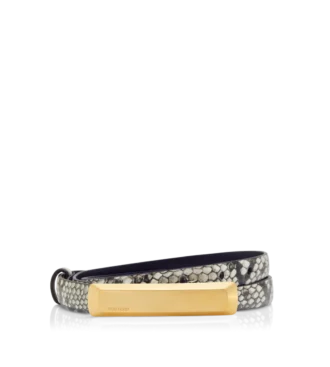 Ceinture à barrette imprimée python