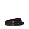 Ceinture à boucle en cuir grainé