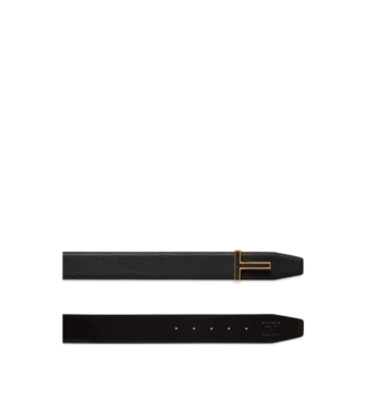 Ceinture à boucle en cuir grainé