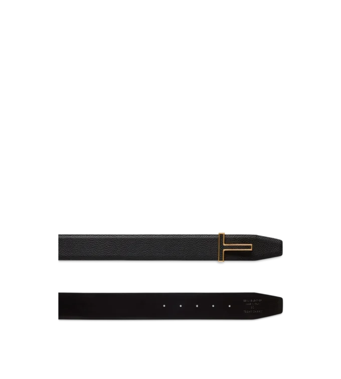 Ceinture à boucle en cuir grainé
