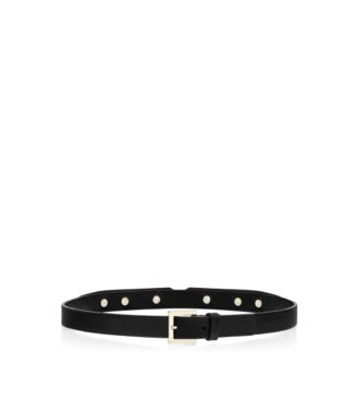 Ceinture décorative en cuir nappa et plexiglas