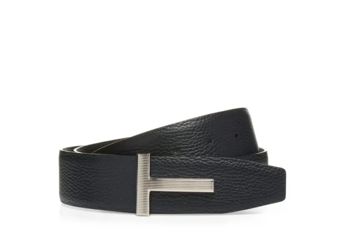Ceinture en cuir grainé à boucle Ridge Ceinture en cuir grainé à boucle Ridge