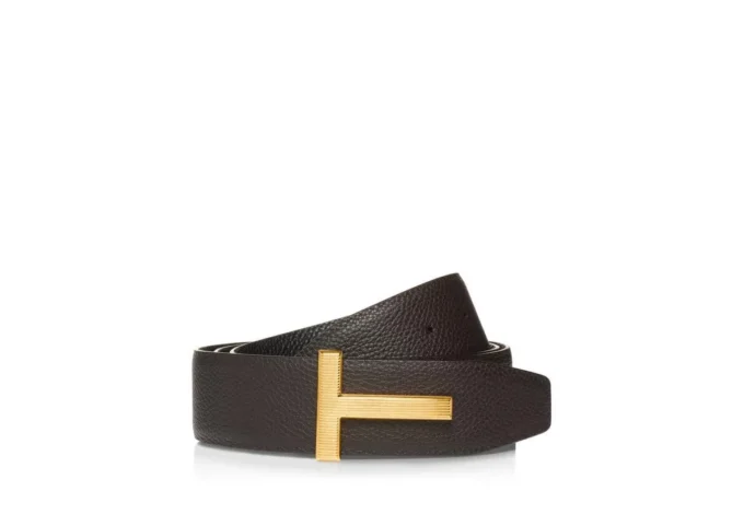 Ceinture en cuir grainé à boucle Ridge Ceinture en cuir grainé à boucle Ridge