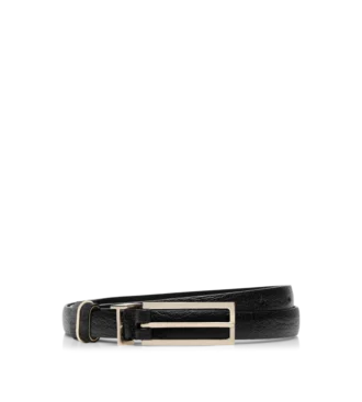 Ceinture en cuir grainé souple avec boucle en T