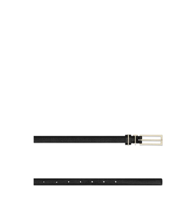 Ceinture en cuir grainé souple avec boucle en T