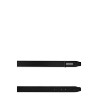 Ceinture en cuir lisse avec boucle émaillée