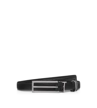 Ceinture en cuir souple à boucle métallique en T