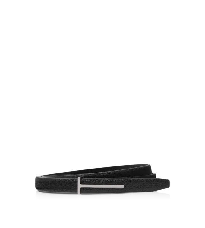 Ceinture fine en cuir grainé souple Ceinture fine en cuir grainé souple