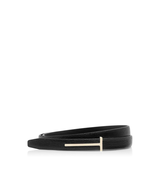 Ceinture fine en cuir grainé souple Ceinture fine en cuir grainé souple
