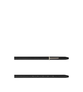 Ceinture fine en cuir grainé souple