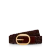 Ceinture ovale en cuir tressé