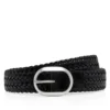 Ceinture ovale en cuir tressé