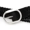 Ceinture ovale en cuir tressé
