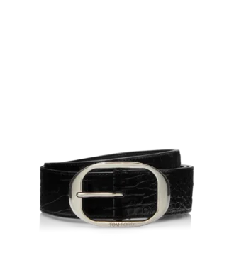 Ceinture ovale imprimée alligator