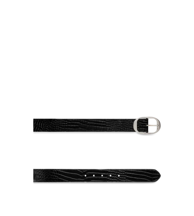Ceinture ovale imprimée alligator