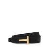 Ceinture réversible en cuir grainé et cuir lisse 30 mm