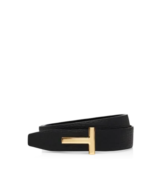 Ceinture réversible en cuir grainé et cuir lisse 30 mm