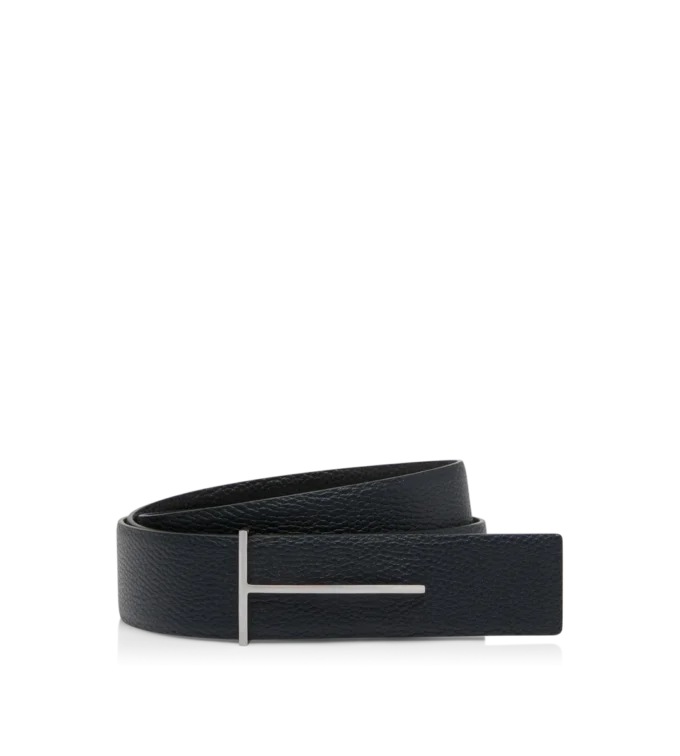 Ceinture réversible slim en cuir grainé