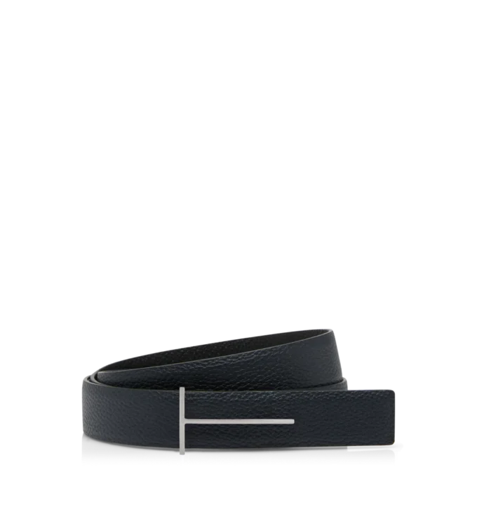 Ceinture réversible slim en cuir grainé